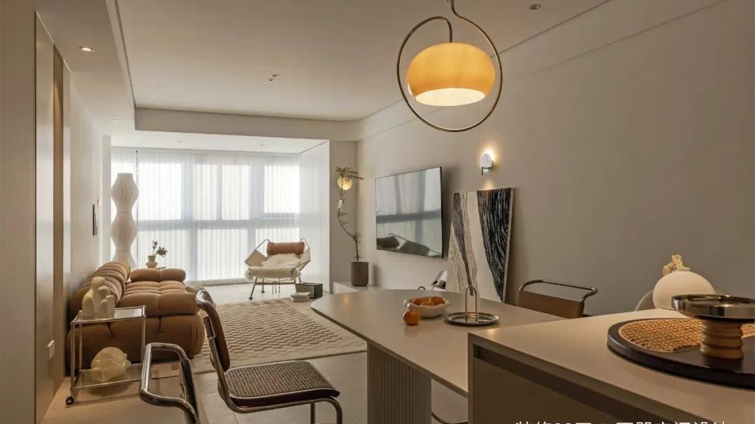 110平温柔奶咖色系现代混搭三室