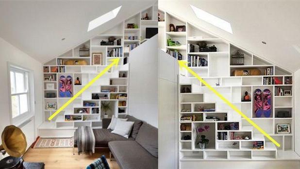 楼梯连角落都不能浪费，为啥没想到装书架墙做延伸？能白捡个书房