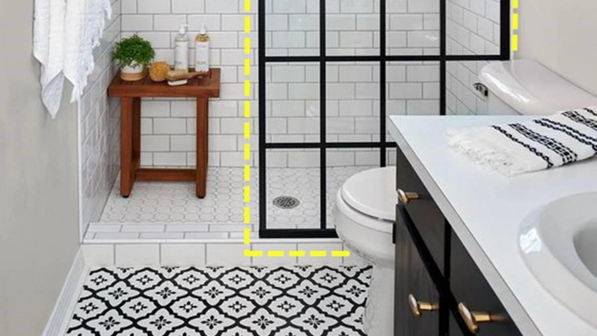 淋浴房缺隔断？先别急着买，拆个木门装上，干湿分离也是满分！