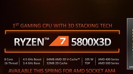 中国电信|AMD新款锐龙7处理器性能大涨40%，采用3D缓存技术