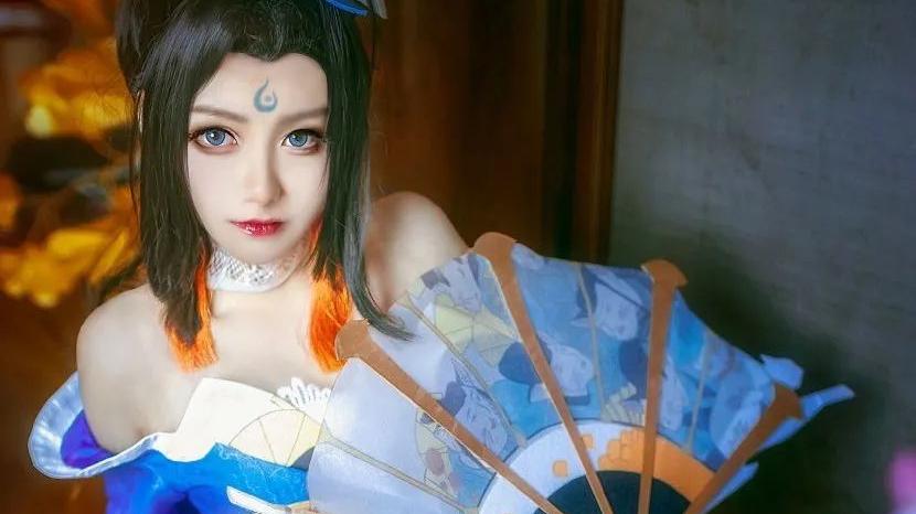 不知火舞|cos：王者荣耀不知火舞魅语cos正片@玫玖
