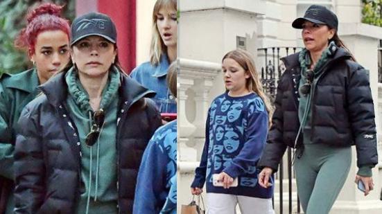 明星素颜|47岁贝嫂罕见素颜，穿再多也难掩衰老！永远保持不笑，颈纹明显