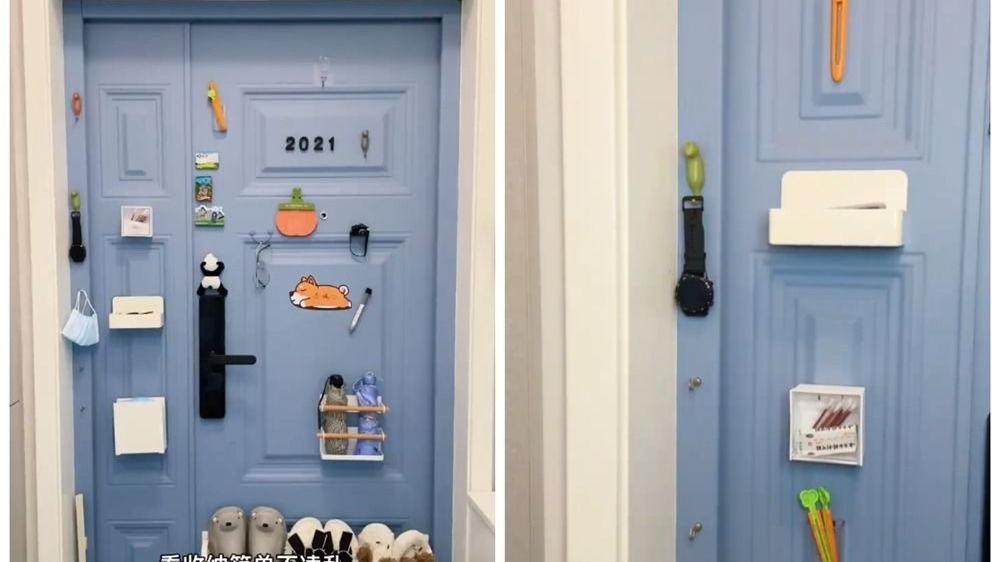 玄关太小收纳不足？这6件磁吸好物，帮你把房门变成“收纳柜”