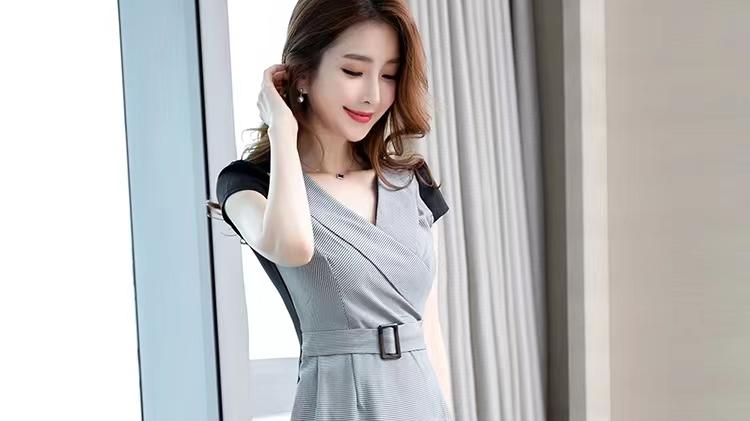 连衣裙|高端的职业短袖连衣裙，新颖时尚气质超美