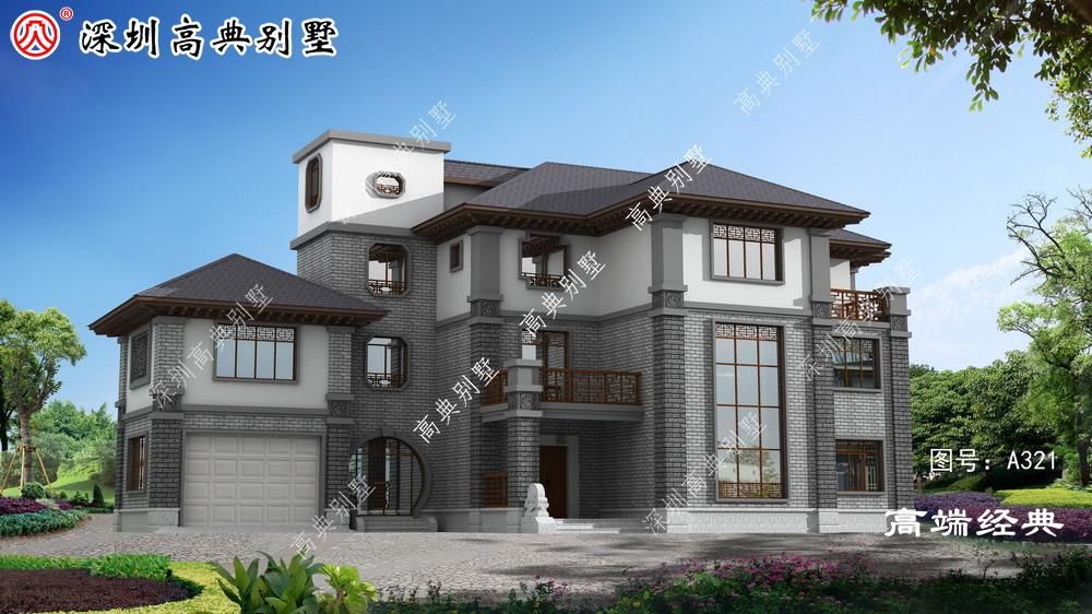 新中式三层别墅，休闲大厅和娱乐室，功能齐全