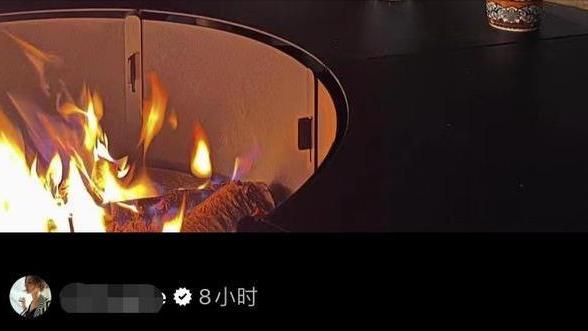 卢靖姗|卢靖姗晒孕期照，挺8个月孕肚后院烤火，发文盼望老公早日回家