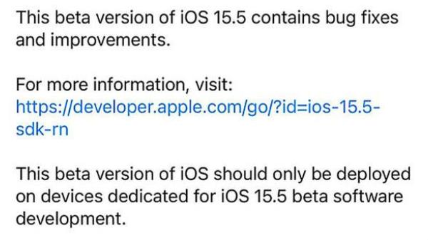 ios15|iOS 15.5 Beta4发布，继续提升稳定性，修复两项小BUG