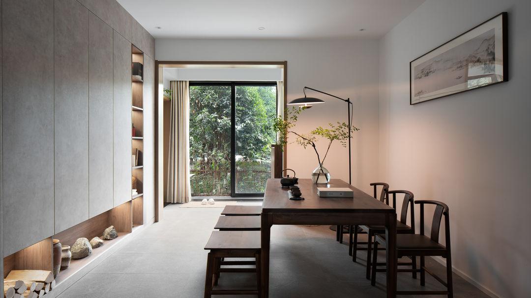 大叔把客厅去掉，装修成极简新中式，新家静谧又美好，太爱了！