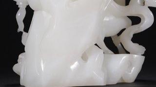 和田玉籽料|旧藏·和田玉籽料送子观音大摆件