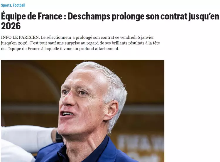 心疼齐祖! 德尚与法国足协续约到2026世界杯, 齐达内本泽马彻底无缘