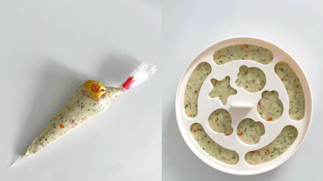 10M➕辅食补钙手指食物｜时蔬鲜虾肠