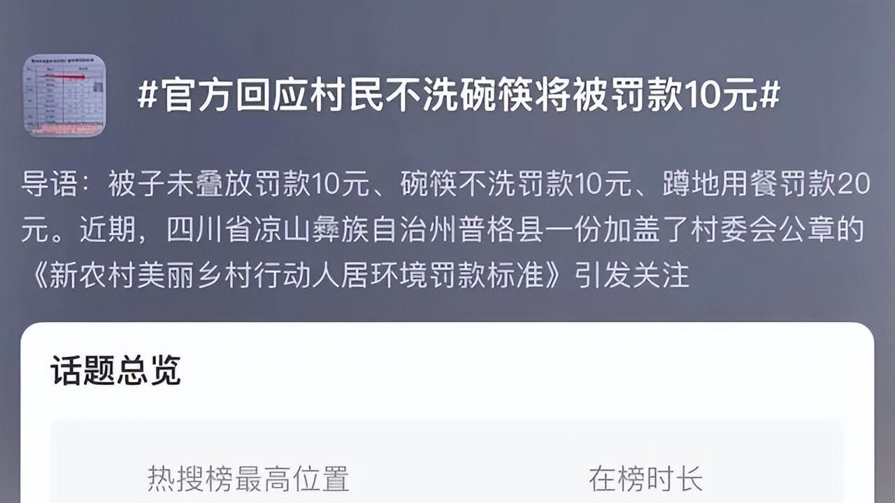 四川乡镇规定不叠被子罚10元、蹲地用餐罚20元？当地最新回应