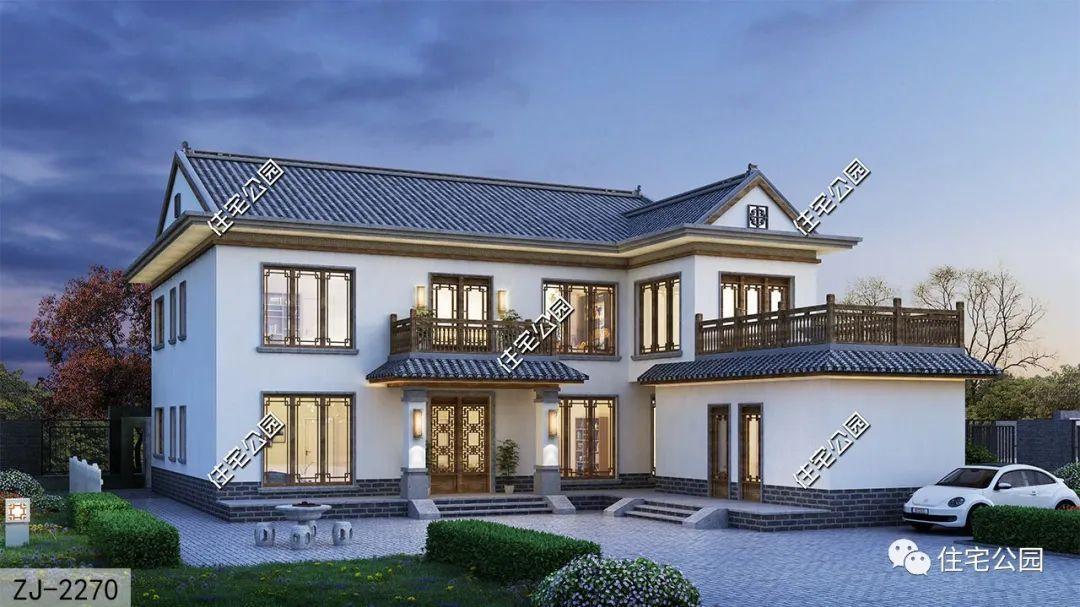 带大客厅豪华套房的中式二层雅宅，不仅颜值高、住着也很是舒适