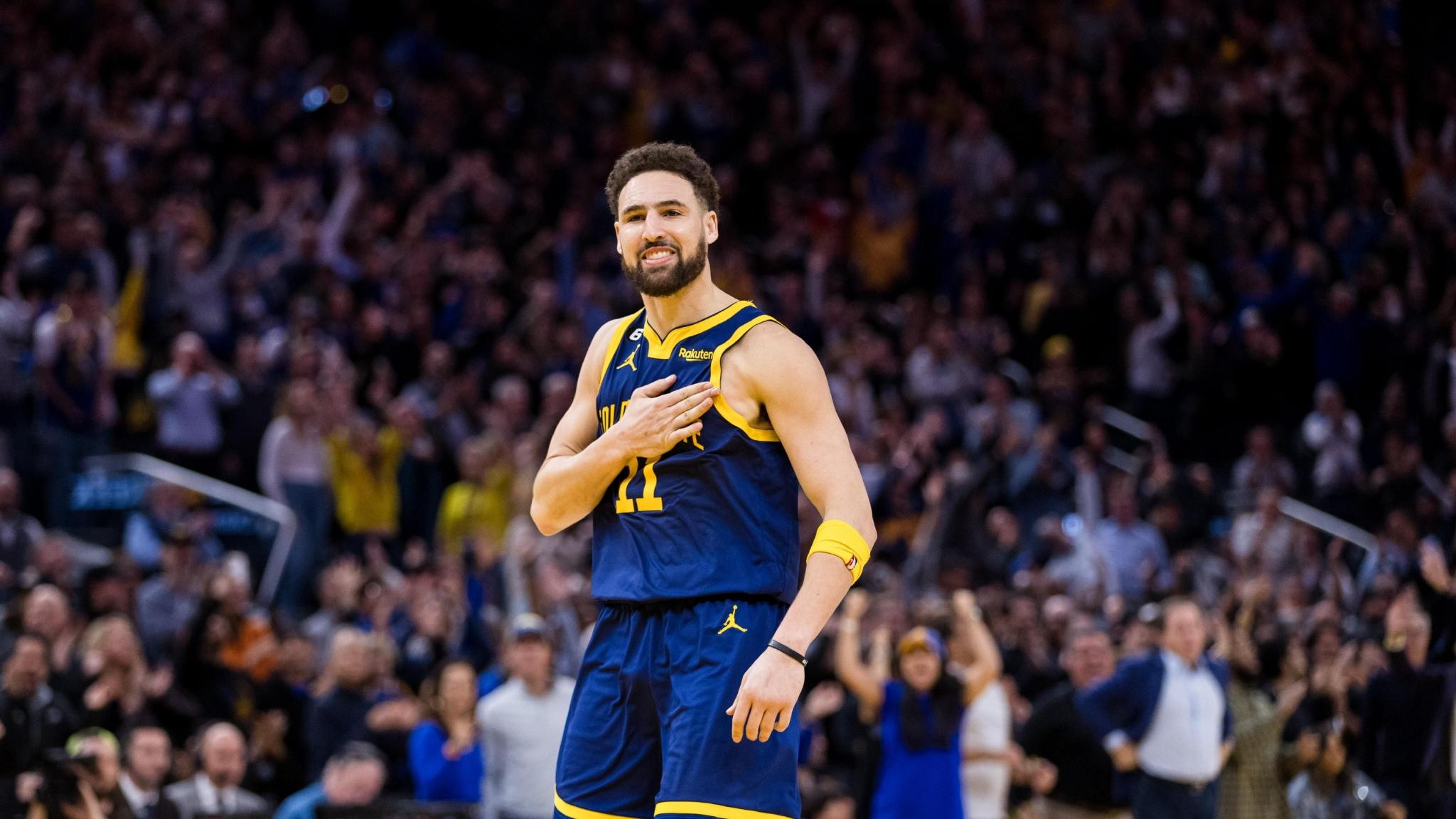 克莱生涯第5次半场投进8+三分 超库里&利拉德成NBA历史第一