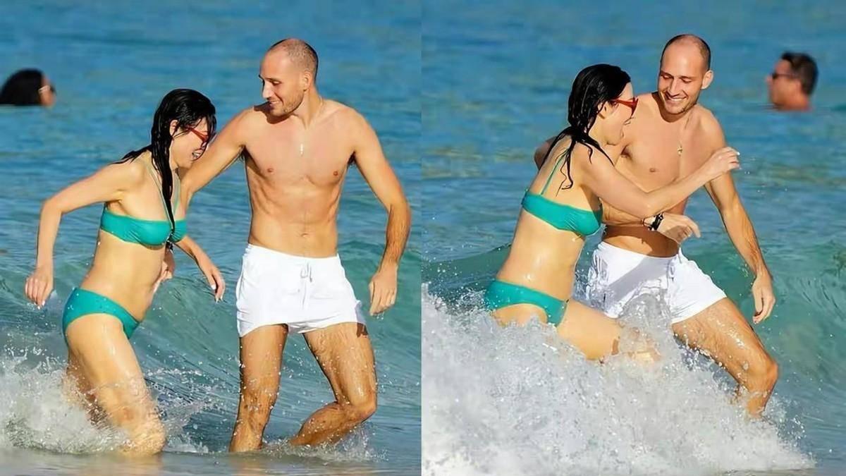 邓文迪海岛度假！海浪上奔跑似精灵，54岁少女身材难怪讨老外喜欢