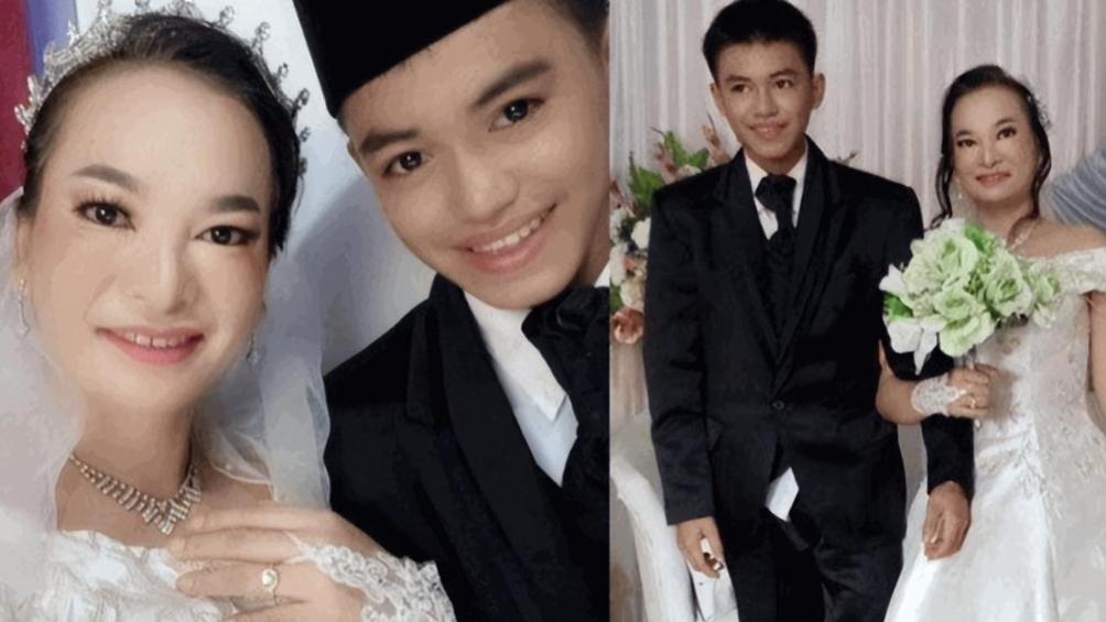 41岁富婆与闺蜜16岁儿结婚！女方尖嘴猴腮似人妖，新婚夜细节曝光