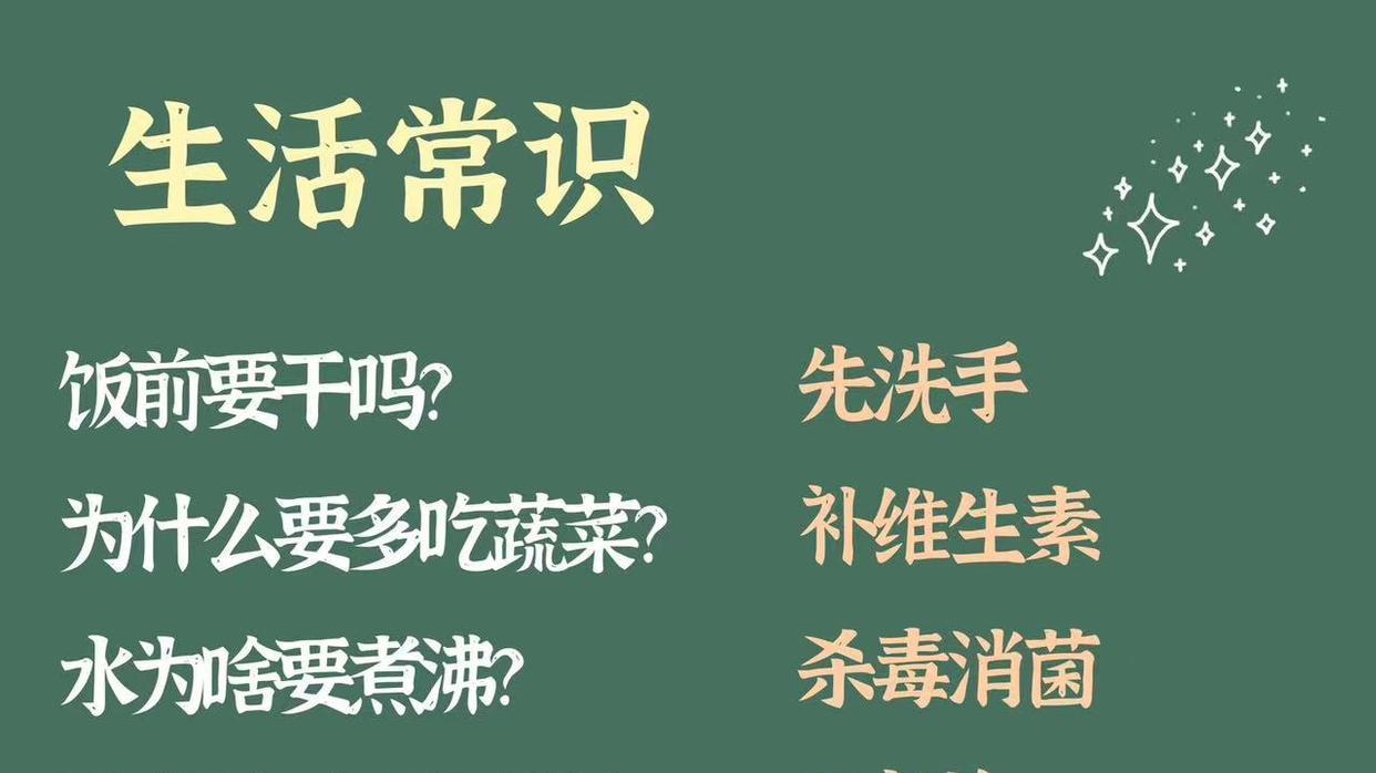 幼儿园小朋友要知道的70个常识