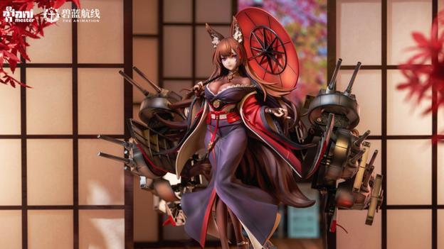 碧蓝航线超华丽规格的SSR天城手办公开胸口拥有独特的把玩功能