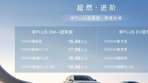 造型大改却涨价！宋PLUS冠军版重磅来袭比亚迪飘了？