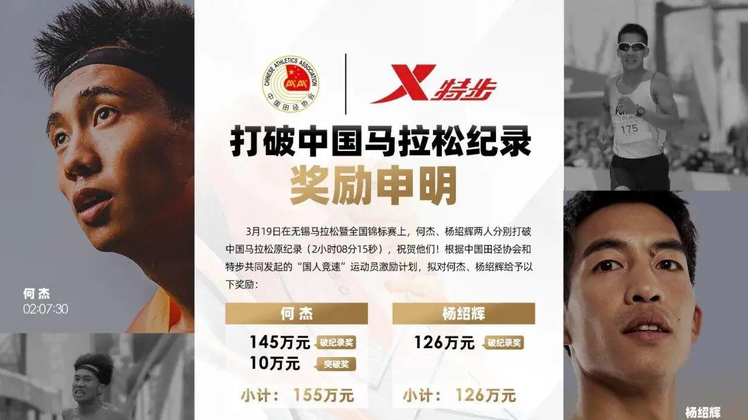 杨绍辉|无锡马拉松破纪录奖金：何杰155万元、杨绍辉126万元