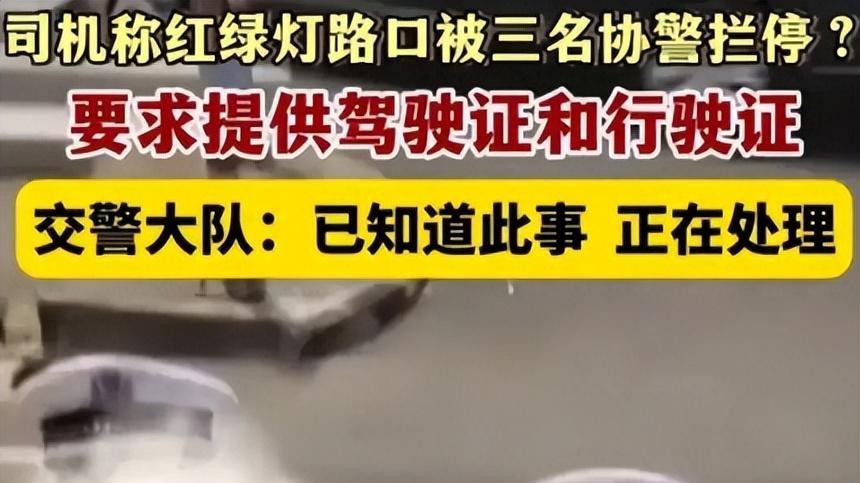 3名协警开警车拦停大货车，不曾想遇到个懂行的！结局让人舒适！