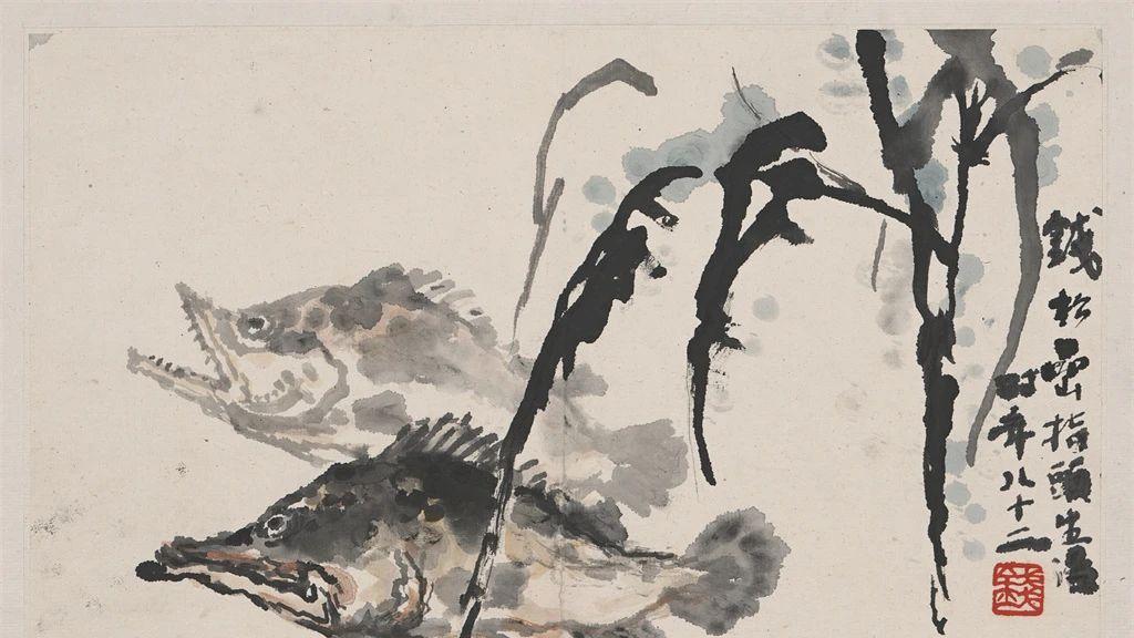 新金陵画派代表钱松喦之山水画作，笔触细腻，墨韵生动！