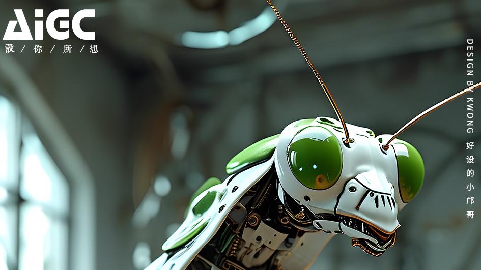 【机械螳螂】未来科技与自然美学的完美融合，探索机械与生命的奇妙碰撞