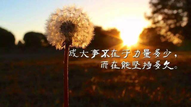 成大事不在于力量多少，而在能坚持多久