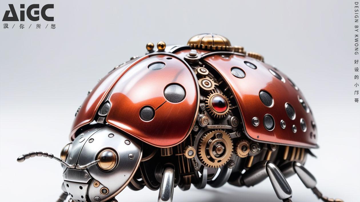 穿越自然与机械的边界，今日为您呈现一组别具一格的机械瓢虫
