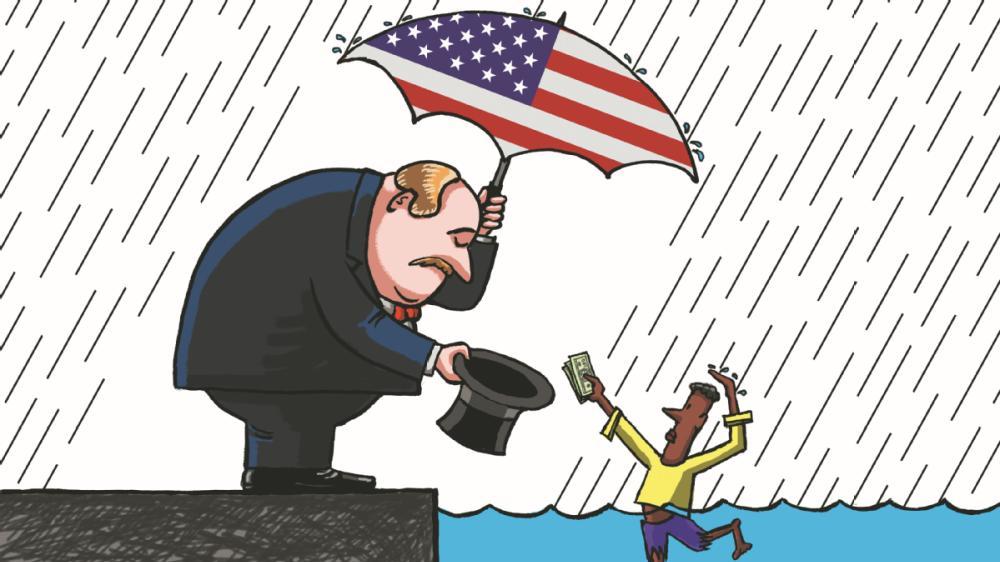 一个头上长疮脚底流浓的老美还能狂多久？