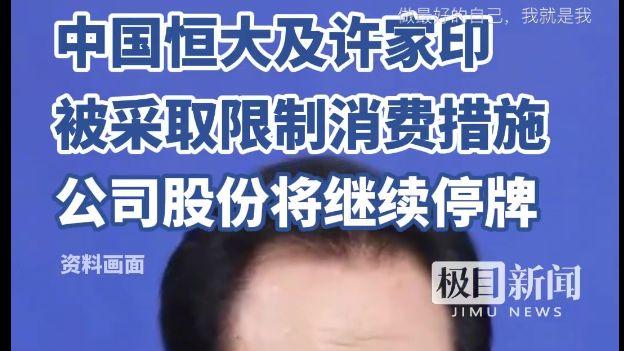 最新消息！中国恒大及许家印被限制高消费，网：人在牢里才限制？