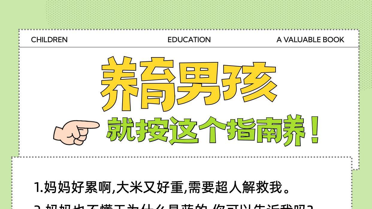 养育男孩：以柔克刚，激发内在英雄情怀