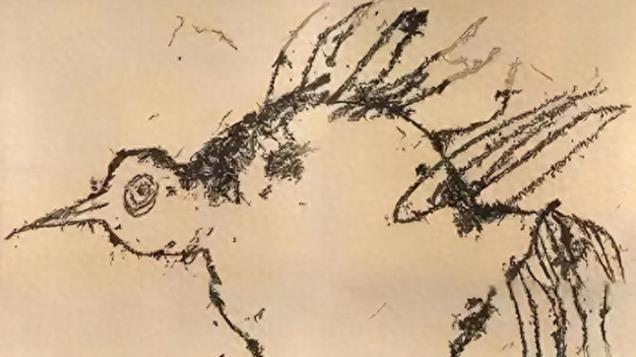 美院教授画一只鸟卖43万，线条凌乱引起网友质疑，专家：看鸟眼睛