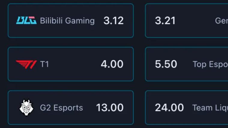 外网MSI夺冠概率出炉，BLG力压T1、GenG登顶