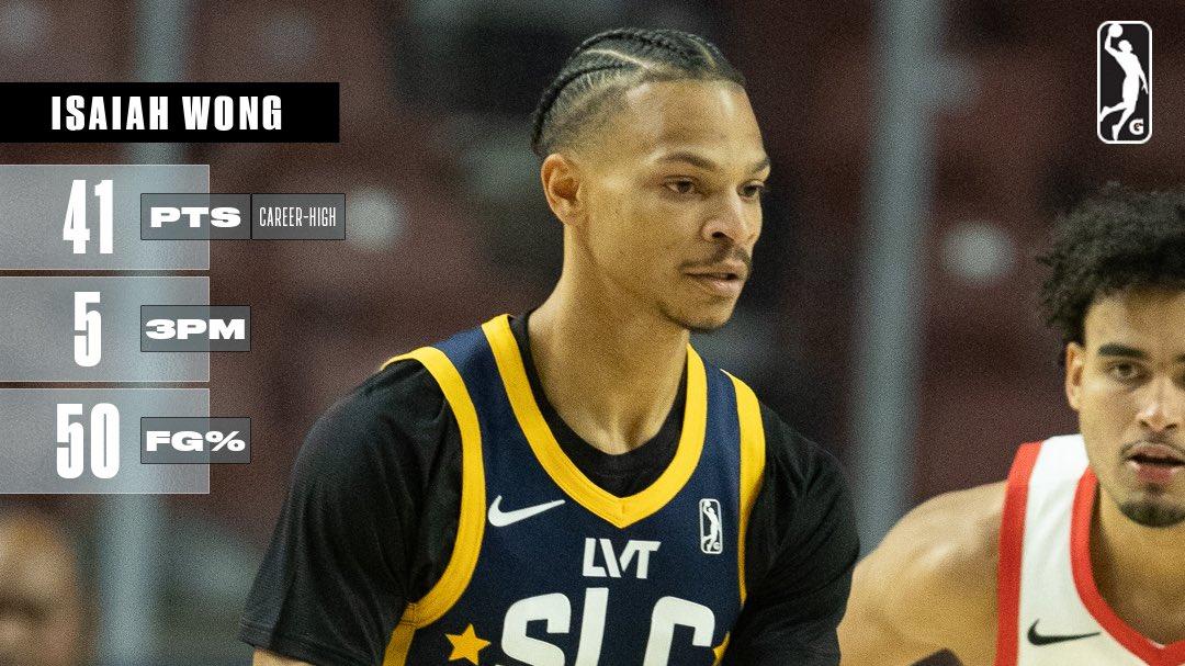 曾称自己有中国血统！以赛亚-王轰41分，场均28.2分是G联盟得分王