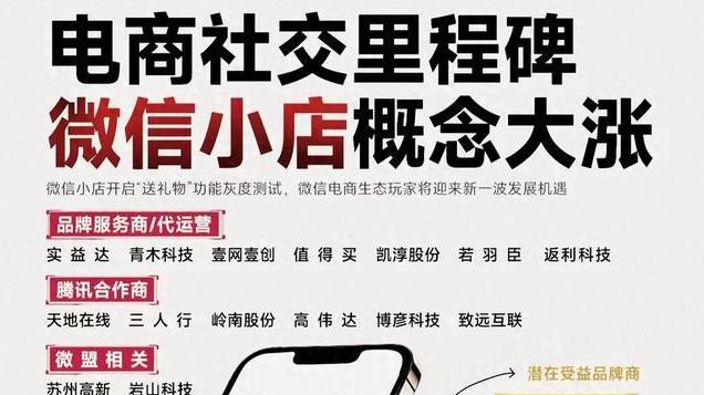 微信小店概念龙头全梳理：微盟+服务商+入驻商等
