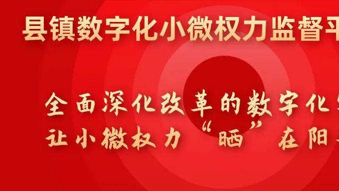 数字政务：县镇数字化小微权力监督信息平台解决方案3.0上线啦！