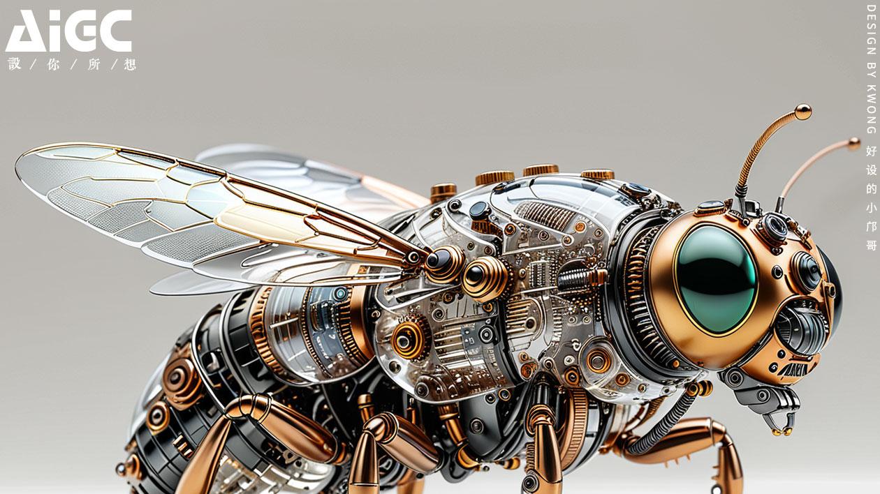 【机械黄蜂】融合自然与科技的杰作，揭开未来生物工程的神秘面纱