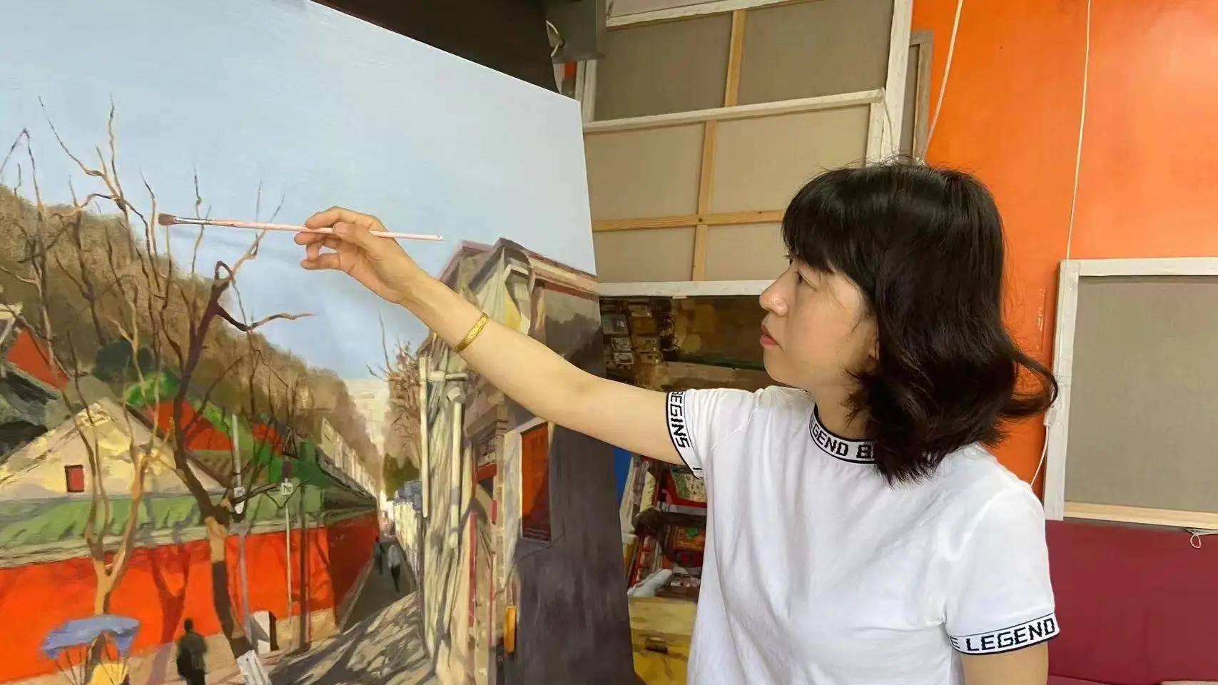孙莉莉油画里的“胡同世界”，抒写胡同文化兴衰