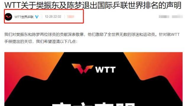 后续来了！樊振东12月29日继续发文硬刚WTT：揭露对方说辞