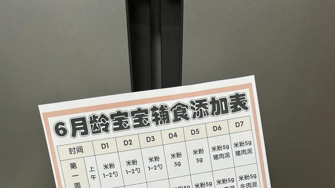 给婆婆打印的6-12月辅食表！可打印！不用谢