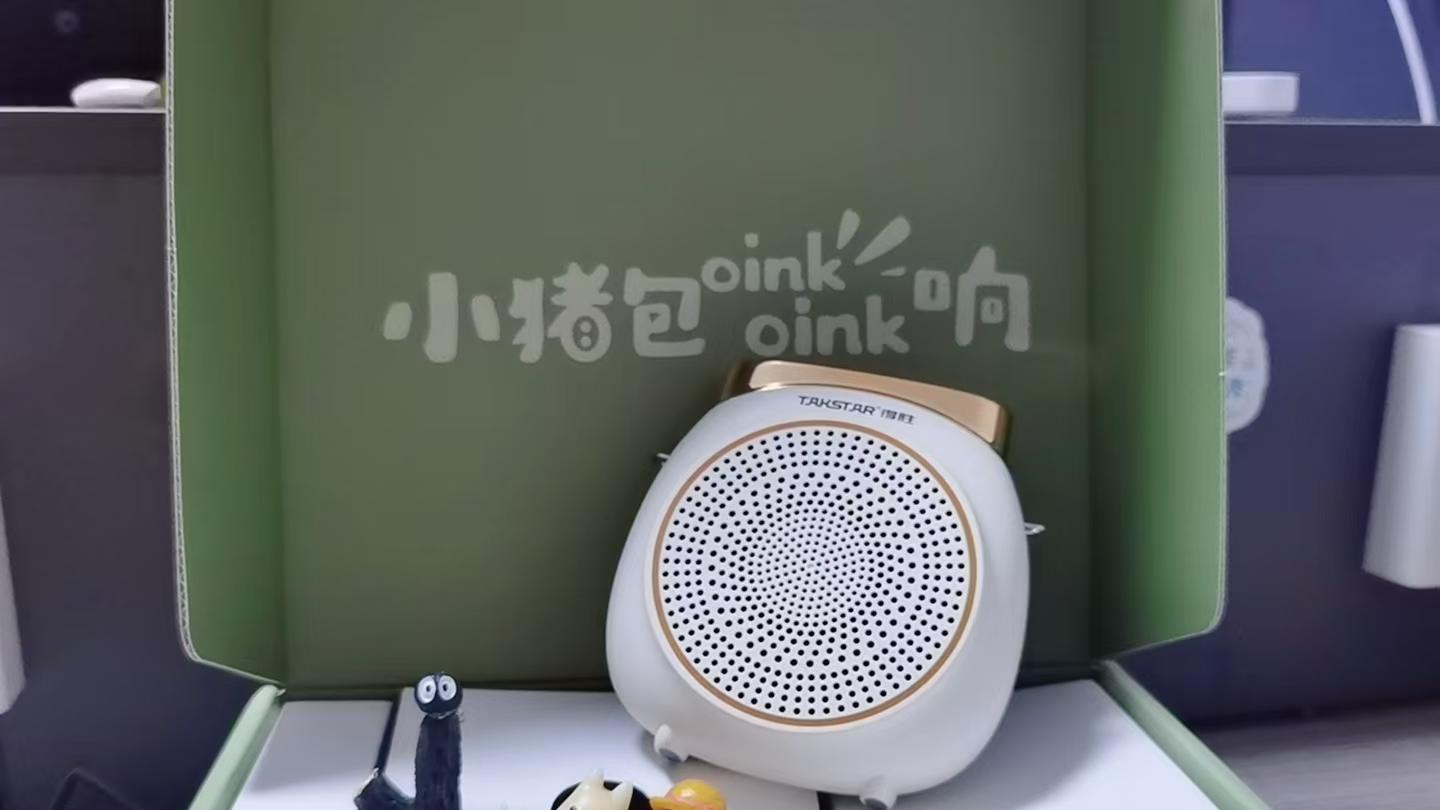 萌趣与实用的完美结”—得胜E10扩音器小猪包