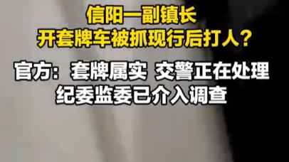 信阳一副镇长开套牌车被抓现行后打人？官方：套牌属实 已介入调查