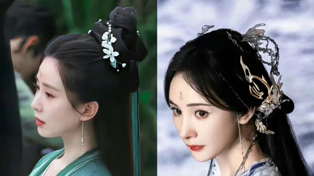 《狐妖小红娘》刘诗诗同框杨幂，真脸和假脸一览无余