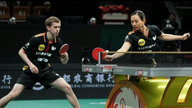 混团世界杯国乒8-1德国队，孙颖莎梁靖崑立功，梁靖崑首秀完美