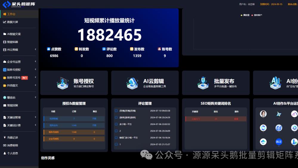 10 个场景变出百万播放？呆头鹅探店带货混剪系统有多强？