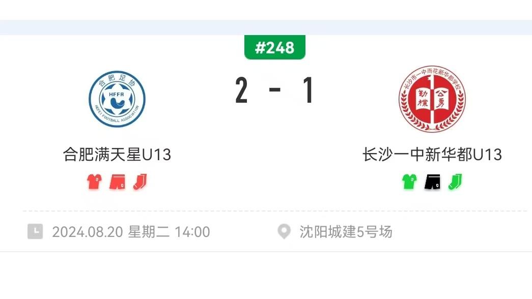 创造历史！合肥满天星U13斩获第三届中青赛第九名