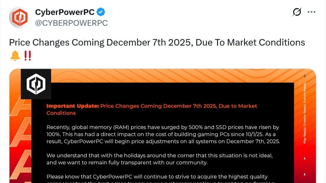 存储暴涨让PC厂商苦不堪言，配置回到10年前？