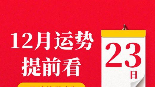 【每日运势】2025年12月23日生肖运势丨偏财运最好的生肖