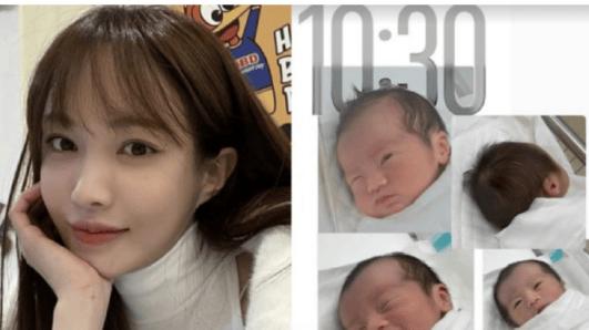 韩国恋综女嘉宾徐敏在官宣生子：小家伙现在看着像只小猴子